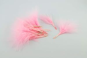 ‎CREATIVERY 20 Marabu Flaum Federn ca. 7-10cm (rosa 148) // Marabou Marabufedern Bastelfedern Dekofedern Flaumfedern