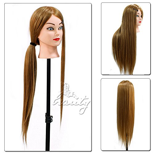 Neverland Beauty Professional 26" Long 70% Real Human Hair Mannequin Training Head For College and Professional Use