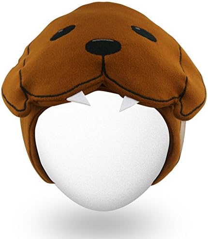Qshell Cute Dog Bluetooth Headband Sleepphone Sleeping Eyemask with Wireless Headphones Headsets Speakers for Gym Fitness Sports, Compatible with Iphone Android Cell Phones-Brown