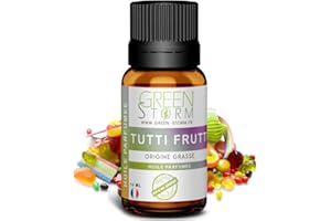 VAP'FUSION Huile PARFUMÉE Tutti Frutti 10 ML, Huile Essentielle - Diffusion, Cosmétique, Massage, Bain aromatique - DIY Bougie, Savon, Crème, Huile, Lotion - Peau Cheveux Green-Storm