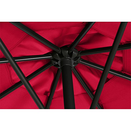 Siena Garden 336860 Ampelschirm Klassik Bezug rot Gestell grau Ø 300 cm - 7