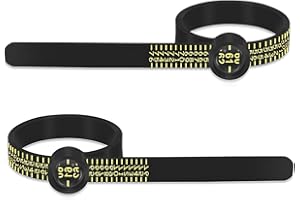 WBZOWRB 2 Piezas Medidor De Anillo,Calibres De Anillo De Plástico con Lupa,Tamaño De Anillo De La UE,Herramienta De Medición Reutilizable para El Tamaño del Dedo