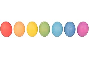 tickit Rainbow Wooden Eggs Set of 7 – A Great Pre-school Educational Toy, Red, Orange, Yellow, Green, Blue, Indigo, Violet