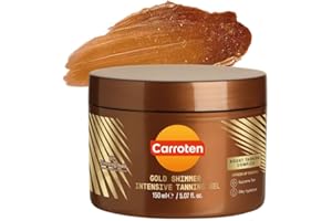 Carroten Gold Shimmer Intensive Tanning Gel 150 ml - Tan Express Accelerator - Sunbed Tanning Accelerator - Sunscreen without SPF