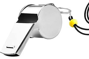 LacyMC Pfeife,Edelstahl Trillerpfeife,Trillerpfeife,Metall Whistle mit Abnehmbare Schnalle Schlüsselband,für Sportunterricht,Trainer