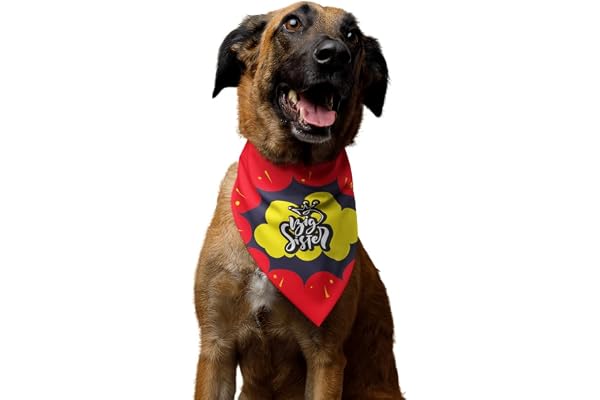 TheYaYaCafe Printed Dog Bandana, Quirky Dog Bandanas Gifts for Pets, Dog Accessories - Big Sis_Small