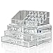 H&S® Acrylic Clear Make up Organiser Cosmetic Box - 4 Drawers - L