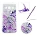 Produktbild Für Samsung Galaxy Core 2 Duos G355H Hülle Silikon Schutzhülle Tasche TPU Silikon Weiche Gel Etui Schale Bumper Case Cover Skin,Herzzer Modisch Hochwertig Ultra Dünn Slim Thin Bunt Handytasche Mit [Blumen Das Leben ist schön Muster] Guter Schutz Kratzfest Flexibel Leicht Gummi Rubber Jelly Soft Protective Stabil Handyhülle Schutztasche Back Cover Case Shell für Samsung Galaxy Core 2 Duos G355H + 1 x Frei Lila Handy Halterung Ständer + 1 x Frei Lila Stift Stylus