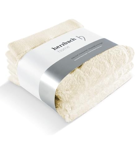 Lot 3 Serviettes Invité 30x50cm Deep Black 100% Coton Herzbach Home