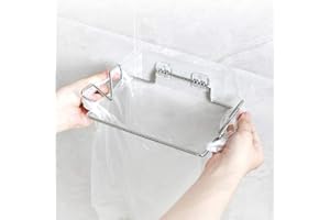 Jetcloud Hanging Trash Bag Holder, Stainless Steel Garbage Bag Hanging Rack Wall Mounted Adhesive Rubbish Bag Hanger for Kitchen Cupboard Cabinets Waste Bag Holder Shelf