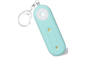 ROTOPATA Selbstverteidigung Taschenalarm für Frauen, Aufladbar Persönlicher Alarm Schlüsselanhänger, 130DB Schrillalarm Self Defense Siren Keychain mit LED Stroboskoplicht für Kinder (Hellblau)