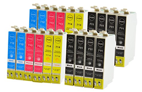 20 Druckerpatronen kompatibel für Epson T0711-14 - 2