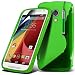 Produktbild i-Tronixs (Grün) <b> Motorola Moto G 3rd Gen/ Motorola Moto G 3rd Generation 2015 hülle Schutzhülle Kasten  hülle Schutzhülle Premium-Qualität S zeichnen Wellen-Gel-Kasten-Haut-Abdeckung mit LCD-Display Schutzfolie, Poliertuch und Mini-versenkbaren Stylus Pen