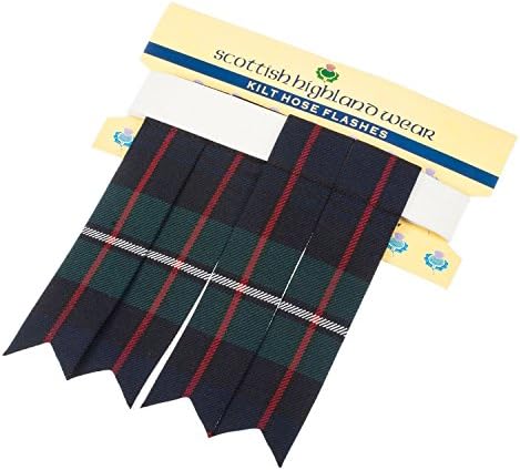 Mens Scottish Tartan Kilt Flashes Garters 16 Tartans Available New (MacKenzie Modern)