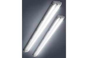 wowspeed Tubo LED con 2 tubo 120cm,36W 3600LM Tubo Fluorescente LED, 6000K Blanco frío Luz de Techo LED, Impermeable IP65 Barra de Luz LED,Lámpara de Techo para Cocina Baño Garaje Oficina,2 Pieza