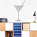 Produktbild Prevently Wandaufkleber Englischer Alphabetdruck Aufkleber Cocktail Eis Gin Rum Getränke Abnehmbare Art Vinyl Wandbild Home Room Decor Wandaufkleber Decor Kunst Wohnkultur Wandbild Decals Schlafzimmer Wohnzimmer Kinderzimmer (Schwarz)