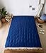 Produktbild WEI Gewichtete Decke für Erwachsene, schwere Decke, Angst reduzieren, Stress und Schlaflosigkeit lindern,Navy blau,S1