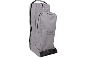 QHP Combi Riding Boots and Helmet Bag Grey/Black