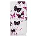 Produktbild Nancen Samsung Galaxy A5 2016 / SM-A510F (5,2 Zoll) Handyhülle Ledertasche Gemalt Erleichterung Prägung Relief Aquarell Fuchsie Schmetterling Muster Bookstyle PU Leder Hülle Flip Cover Etui mit Standfunktion Magnetverschluss Brieftasche / Wallet und Card Slot Case Handy Schutzhülle