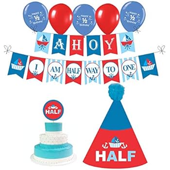 Prettyurparty Nautical Half Birthday Decorations Photo Shoot