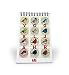Produktbild Immerwährender Kalender A6 mit 12 Vogel Grafiken / Tischkalender mit allen nationalen Feiertagen / Jahreskalender - alle Bilder von Hand gezeichnet / Mini Monatskalender mit Spiral Bindung