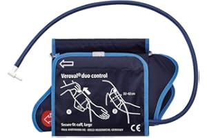 VEROVAL Duo Control, Manguito Para Tensiómetro de Brazo, Brazalete de Repuesto para Medidor de Tensión Arterial, Diseño Ergonómico y Sistema Pull-Up, Aplicación Fácil y Segura, Talla Grande (32-42 cm)
