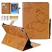 Produktbild Uliking iPad 24,6 cm Fall 2018/2017, iPad Air/Air 2 Hülle, Schmetterling PU Leder geprägt stehend Smart Cover mit Auto Sleep/Wake Wallet Case für Apple iPad 24,6 cm 2017/2018, iPad Air 2 1