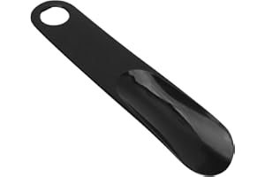 ANGGREK Pomocnik Buta, Przenośny Plastikowy Leniwy łyżka do Butów Łyżka do Butów Język Buta Pomocnik do Butów Przenośna łyżka do Butów Łyżka Podróżna z Wiszącym Otworem do Podróży Sport Ou (Czarny)