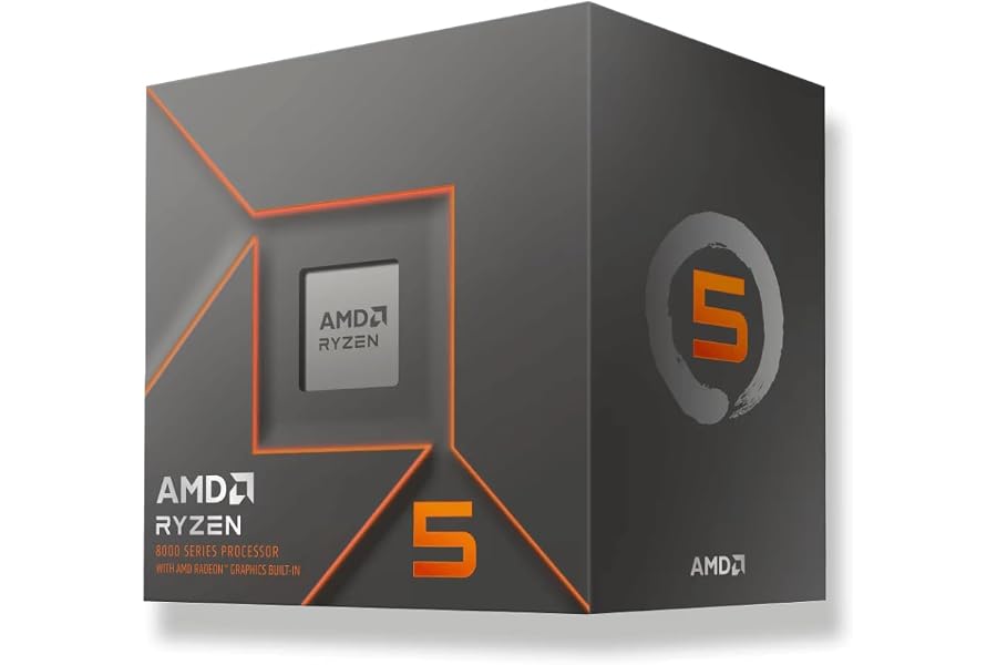 Amazon listing image: AMD Ryzen 5 8500G Desktop Processor 6 cores 12 Threads 22 MB Cache 3.5 GHz Upto 5 GHz AM5…