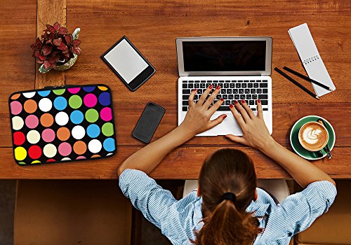 PEDEA Design Schutzhülle Notebook Tasche bis 13,3 Zoll (33,7cm), Color Points - 5