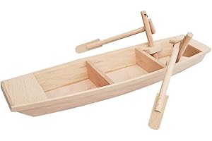 QLEUIFT 1 pz One Man Gommone Modello Fai da Te Modello di Barca in Legno Barca a Vela in Legno Mestiere Piccolo Modello Barca da Pesca Nave Decorare, Modello di Barca in Legno