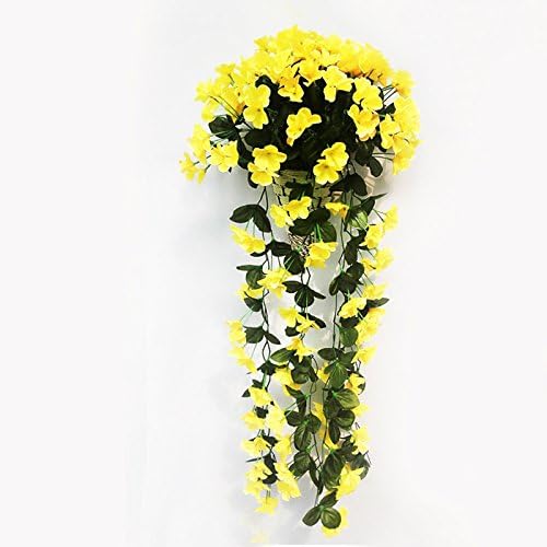Humefor Artificial Wisteria Violet Hanging Vine String Hanging Simulation Flower for Wedding Home Decoration