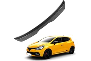 KizmiQ Auto Spoiler Posteriori per Ren-Ault Clio MK5 Clio 5 2019 2020 2021 2022 2023 Nastro Installare Adesivo,ABS Alettone Tetto Posteriore Tuning Ala Styling Accessori,B/Carbon Fiber