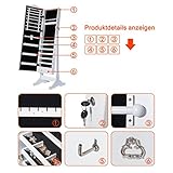 ZNL Spiegelschmuckschrank Schmuckschrank Standspiegel Spiegelschrank Spiegel weiß 158cm JCYJ07 Weiss - 7