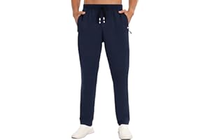 YUTYTH Tracksuit Bottoms Men, Cosy Breathable Men's Joggers with Zip Pocket and Elasticated Waist, Cotton Trousers for Men for Daily Wear and Gym Running
