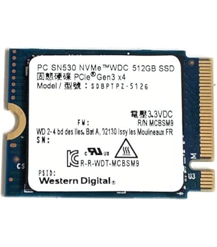 KIOXIA SSD 512GB M.2 2230 30mm NVMe PCIe 4.0 Gen 4 x 4 BG5 (OEM KIOXIA SSD 512GB M.2 2230 30mm NVMe PCIe 4.0 Gen 4 x 4 BG5 (OEM