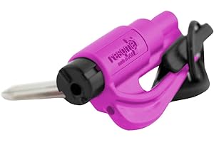 ResQme Keyring rescue tool Seatbelt cutter and glass breaker (Pink)