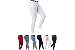 RIDING WORLD - Reithose für Damen & Kinder Alexandrie | Reiterhose mit Kniebesatz aus Stoff | mit Eingrifftaschen vorn | Reitleggings in sechs Farben | Reitbekleidung in Größe 104-176 & 32-44