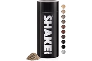 ‎SHAKE OVER SHAKE OVER Veganes Streuhaar zur Haarverdichtung, mit Zink angereicherte Fasern, hochwertiges Schütthaar, Made in Europe (30 g, MEDIUM BLONDE)