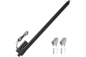Jvnvlki Attuatore lineare 12 V 2000 N 750 mm lunghezza corsa IP65, impermeabile 8 mm/s, attuatore lineare con staffa di montaggio, per apriporta, tracker solare, sistema di sollevamento elettrico