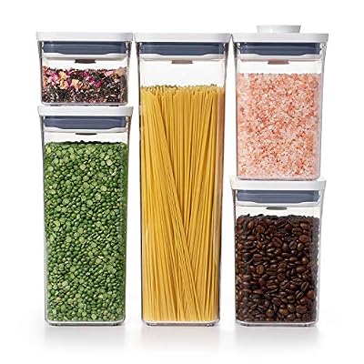 OXO 11236000 Good Grips Lot de 10 récipients POP 5 Piece Set blanc