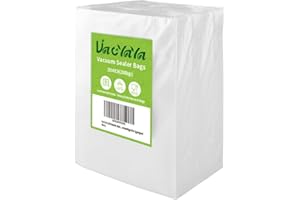 ‎VACYAYA VacYaYa 200 Bags 28 x 40 cm Vacuum Bags Vacuum Bags for Food, BPA-Free Sous Vide Vacuum Bags for Vacuum Sealer and Film Sealing Devices Suitable