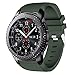 Produktbild AMERTEER Samsung Gear S3 Frontier / Classic / Moto 360 2nd Gen 46mm Watch Armband - Silikon Sportarmband Uhr Band Strap Erstatzband Uhrenarmband für Samsung Gear S3 Classic Samrtwatch, Nicht für Gear S2 Classic, Army Green