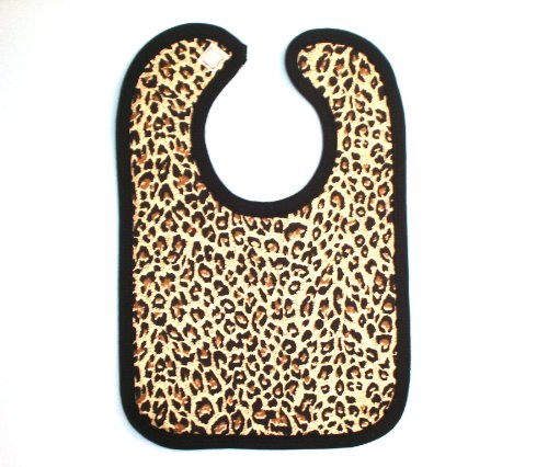 BabywearUK Leopard print Velcro Bib - Large - British Made