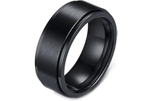 Epinki 8mm Anxiety Ring, Spinner Ringe Anti Stress Edelstahl Fidget Ring Stressabbau Hochzeit Versprechen Band, Verlobungsring Eheringe Freundschaftsringe, Gr.54-70