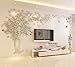 Produktbild DIY 3D Riesiger Baum Paar Wandtattoos Wandaufkleber Kristall Acryl Malen Wanddeko Wandkunst (L, Silber, Recht)