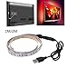 Produktbild lpyfgtp DC 5 V USB 30 LED/m 5050 RGB nicht wasserdicht tragbar flexibel LED Streifen Licht TV Rückbeleuchtung + 24 Schlüssel Fernbedienung, 2 m