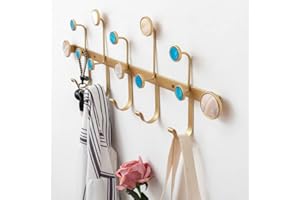 BOCbco Appendiabiti a Parete Moderno Muro Ganci Design Moderni Appendiabiti Da Ingresso Pomelli Mensola Ferro Battuto Design Del Gancio Di Conchiglia D'Altura/Gold/5 ganci