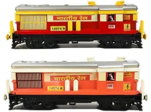 Jack Royal Locomotive Train Engine (Set of 2 Pice) (Red-Orange)