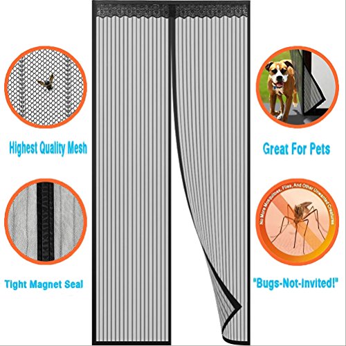 ZALAGO Fliegengitter mit Magnetvorhang für Türen 1m x 2.1m (Blaun) - 5
